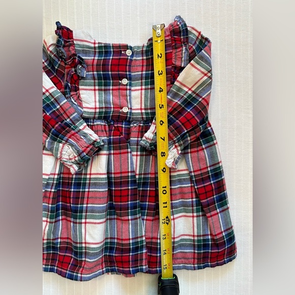 Gap 6-12 Month Red Plaid Flannel Holiday Dress - Picture 3 of 6